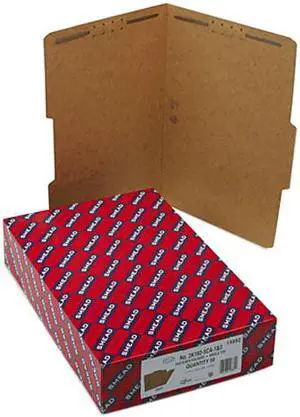 Smead 19882 17 Point Kraft Folders, Two Fasteners, 2/5 Cut Rt, Top Tab, Legal, Brown, 50/Box