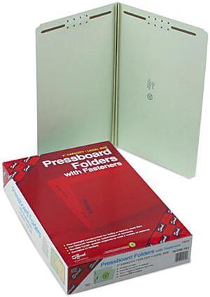 Smead 19910 Two Inch Expansion Fastener Folder, Straight Tab, Legal, Gray Green, 25/Box