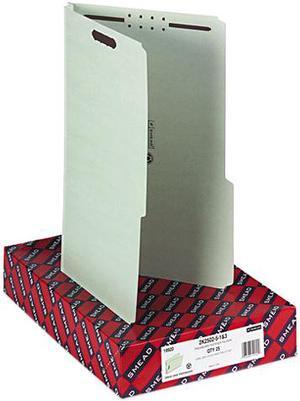 Smead 19920 Two Inch Expansion Fastener Folder, 2/5 Right Tab, Legal, Gray Green, 25/Box