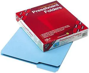 Smead 21530 Recycled Folders, One Inch Expansion, 1/3 Cut Top Tab, Letter, Blue 25/Box
