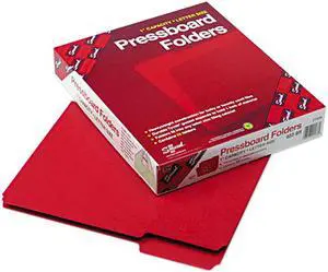 Smead 21538 Recycled Folders, One Inch Expansion, 1/3 Top Tab, Letter, Bright Red, 25/Box