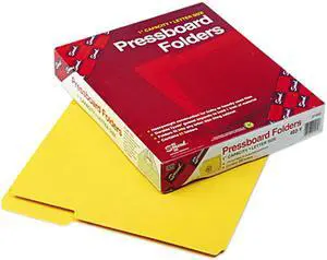 Smead 21562 Recycled Folders, One Inch Expansion, 1/3 Top Tab, Letter, Yellow, 25/Box