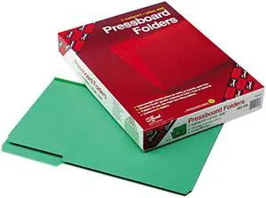 Smead 22546 Recycled Folder, One Inch Expansion, 1/3 Cut Top Tab, Legal, Green, 25/Box