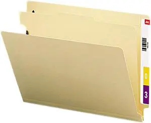 Smead 26825 Manila End Tab Classification Folders, Letter, Four-Section, 10/Box