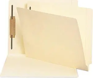 Smead 34210 Heavyweight Folders, One Fastener, End Tab, Letter, 14 Point Manila, 50/Box