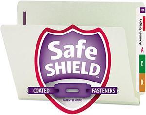 Smead 34705 One Inch Expansion Folder, Two Fasteners, End Tab, Letter, Gray Green, 25/Box