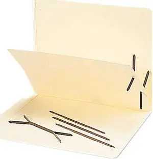 Smead 35051 Twin Prong Paper File Fasteners, One Inch Capacity, Brown, 100/Box