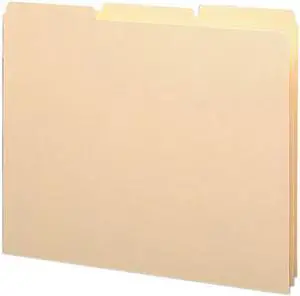 Smead 50134 Recycled Tab File Guides, Blank, 1/3 Tab, 18 Point Manila, Letter, 100/Box