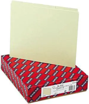 Smead 50334 Green Recycled Tab File Guides, Blank, 1/3 Tab, Pressboard, Letter, 100/Box
