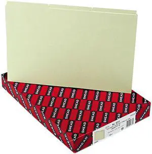 Smead 52334 Green Recycled Tab File Guides, Blank, 1/3 Tab, Pressboard, Legal, 50/Box