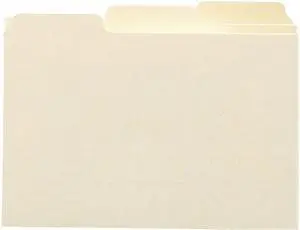Smead 55030 Self-Tab Card Guides, 1/3 Tab, Manila, 3 x 5, 100/Box