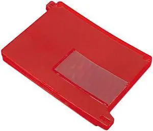 Smead 61950 End Tab Out Guides with Pockets, Poly, Letter, Red, 25/Box