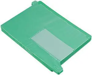 Smead 61952 End Tab Out Guides with Pockets, Poly, Letter, Green, 25/Box
