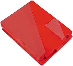 Smead 61960 Out Guides with Diagonal-Cut Pockets, Poly, Letter, Red, 50/Box