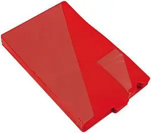 Smead 61970 Out Guides with Diagonal-Cut Pockets, Poly, Legal, Red, 50/Box