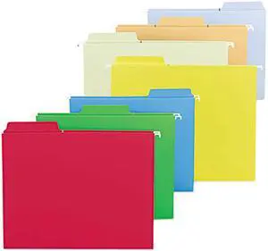 Smead 64053 FasTab Hanging File Folders, Letter, Assorted Primary, 18/Box