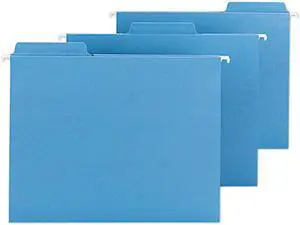 Smead 64099 FasTab Hanging File Folders, Letter, Blue, 20/Box