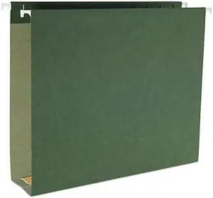Smead 64259 2" Capacity Box Bottom Hanging File Folders, Letter, Green, 25/Box