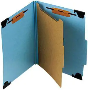 Smead 65105 Four Section Hanging Classification Folder, Pressboard/Kraft, Letter, Blue