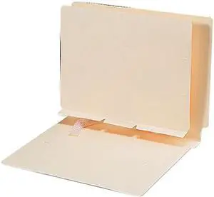 Smead 68021 Manila Self-Adhesive Folder Dividers with Prepunched Slits, Letter, 100/Box