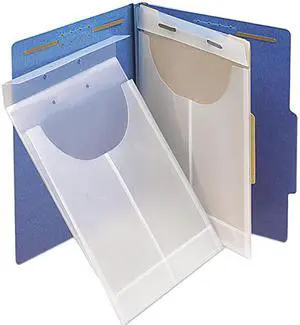 Smead 68191 Two-Hole Letter/Legal Expanding Pockets, Legal/Letter, Poly, Clear, 24/Box