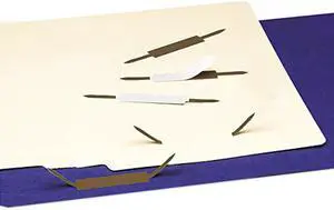 Smead 68210 Standard Adhesive Steel Paper File Fasteners, One Inch Capacity, Brown, 100/Box