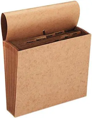 Smead 70186 Jan-Dec Indexed Expanding Files, 12 Pockets, Kraft, Letter, Brown