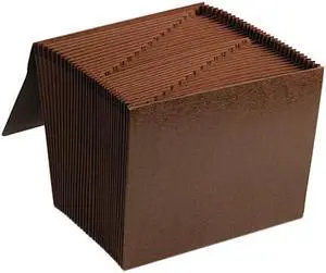 Smead 70367 1-31 Expanding Files, 31 Pocket, Letter, Leather-Like Redrope