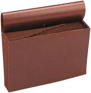 Smead 70390 Jan-Dec Expanding File, 12 Pocket, Legal, Leather-Like Redrope