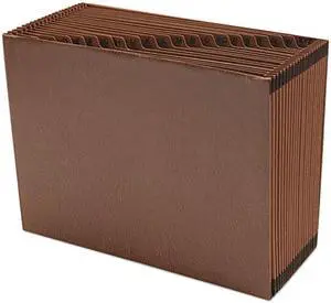Smead 70425 A-Z Open Expanding File, 21 Pockets, Letter, Leather-Like Redrope
