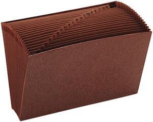 Smead 70430 A-Z Open Expanding File, 21 Pockets, Legal, Leather-Like Redrope