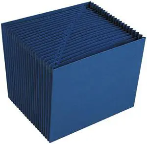 Smead 70720 Heavy-Duty A-Z Open Top Expanding Files, 21 Pockets, Letter, Navy Blue