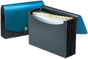 Smead 70863 Expanding File, 12 Pockets, Poly, Letter, Black/Blue
