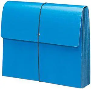 Smead 71122 Extra-Wide 5 1/4 Inch Expansion Wallets, 12 3/8 x 10, Navy Blue