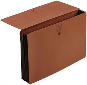 Smead 71189 Extra-Wide 5 1/4 Inch Expansion Wallets with Elastic Cord, Redrope, Legal, Red