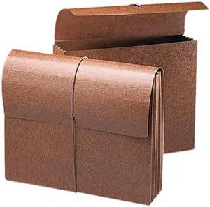Smead 71353 3 1/2 Inch Expansion Wallets, Letter, Leather-Like Redrope