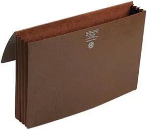 Smead 71356 3 1/2 Inch Expansion Wallets, Legal, Leather-Like Redrope