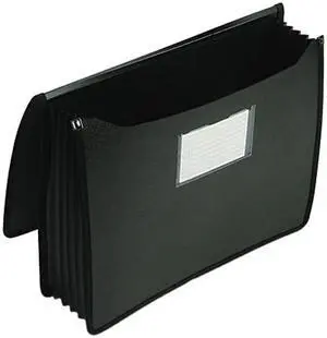 Smead 71500 Premium 5 1/4 Inch Expansion Wallets, Poly, Letter, Black