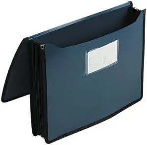 Smead 71503 Premium 5 1/4 Inch Expansion Wallets, Poly, Letter, Navy Blue