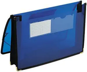 Smead 71953 Blue Poly Ultracolor Wallets Letter - 8.50" W x 11" L - 200 Sheet - 2.25" Expansion - 2 Pockets - Polypropylene - Blue - 1 Each