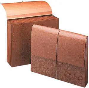 Smead 72373 5 1/4 Inch Expansion Partition Wallets, Cord, 6-Pocket, Redrope, Letter, 10/Box