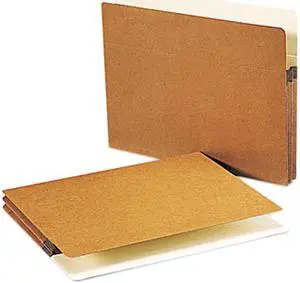 Smead 73214 1 3/4 Expansion Drop Front Pocket, Straight Tab, Letter, Manila/Redrope, 25/Box