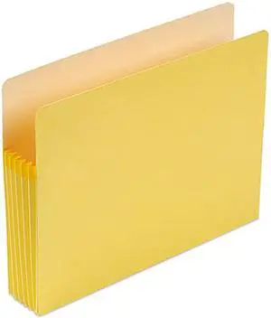 Smead 5 1/4 Inch Expansion Colored File Pocket, Straight Tab, Letter, Yellow, 1ea