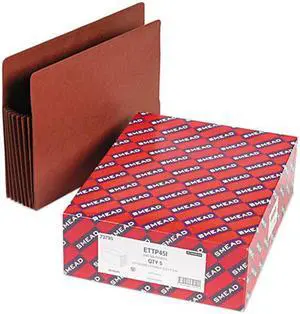 Smead 73795 Seven Inch Expansion File TUFF Pockets, Straight Tab, Letter, Redrope, 5/Box
