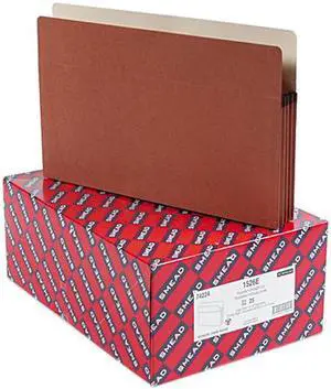 Smead 74224 3 1/2 Inch Expansion Drop Front Pocket, Legal, Manila/Redrope, 25/Box