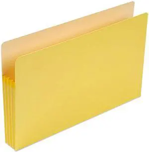 Smead 74233 3 1/2 Inch Expansion Colored File Pocket, Straight Tab, Legal, Yellow, 25/Box
