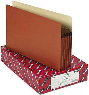 Smead 74234 5 1/4 Inch Expansion File Pockets, Straight Tab, Legal, Manila/Redrope, 10/Box