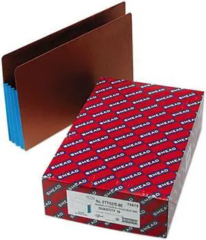 Smead 74679 3 1/2 Inch Expansion File PocketsStraight Tab, Legal, Blue/Redrope, 10/Box