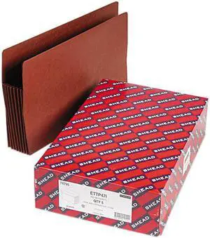 Smead 74795 Seven Inch Expansion File TUFF Pockets, Straight, Legal, Redrope, 5/Box