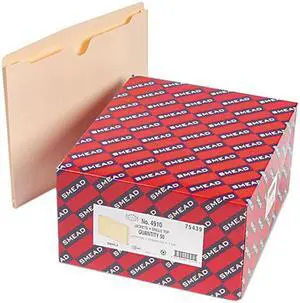 Smead 75439 File Jackets with One Inch Expansion, Letter, 11 Point Manila, 50/Box